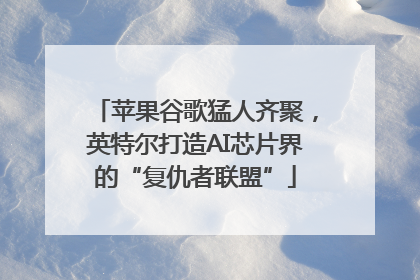 苹果谷歌猛人齐聚，英特尔打造AI芯片界的“复仇者联盟”