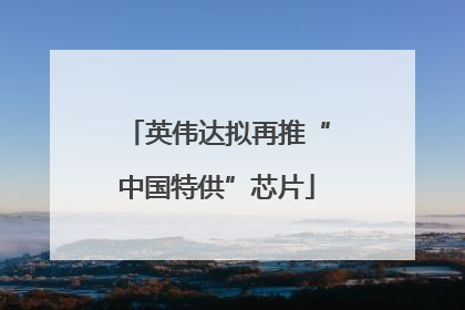 英伟达拟再推“中国特供”芯片