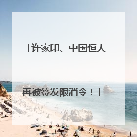 许家印、中国恒大再被签发限消令！
