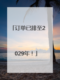 订单已排至2029年！