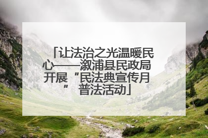 让法治之光温暖民心——溆浦县民政局开展“民法典宣传月” 普法活动