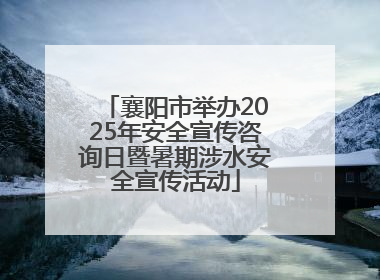 襄阳市举办2025年安全宣传咨询日暨暑期涉水安全宣传活动