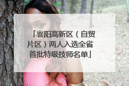 襄阳高新区（自贸片区）两人入选全省首批特级技师名单