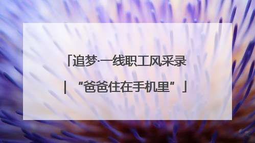 追梦·一线职工风采录｜“爸爸住在手机里”
