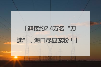 迎接约2.4万名“刀迷”，海口尽显宠粉！