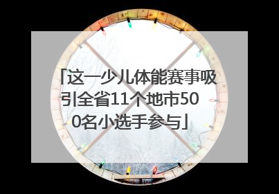 这一少儿体能赛事吸引全省11个地市500名小选手参与