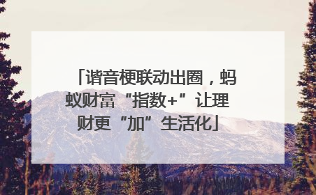 谐音梗联动出圈，蚂蚁财富“指数+”让理财更“加”生活化