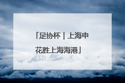 足协杯｜上海申花胜上海海港