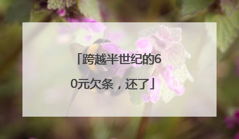 跨越半世纪的60元欠条，还了