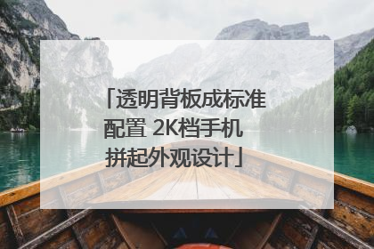 透明背板成标准配置 2K档手机拼起外观设计