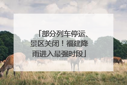 部分列车停运、景区关闭！福建降雨进入最强时段