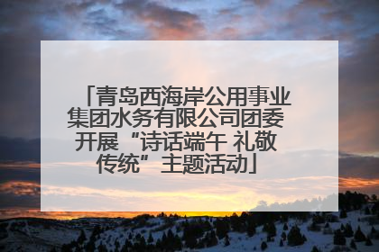 青岛西海岸公用事业集团水务有限公司团委开展“诗话端午 礼敬传统”主题活动