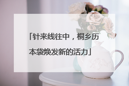 针来线往中，桐乡历本袋焕发新的活力