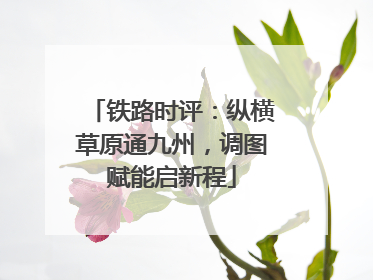 铁路时评：纵横草原通九州，调图赋能启新程