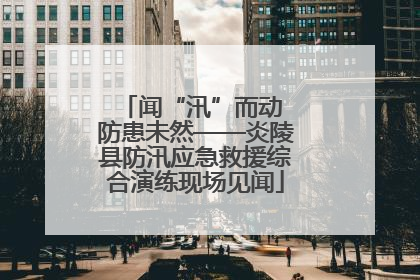 闻“汛”而动 防患未然——炎陵县防汛应急救援综合演练现场见闻