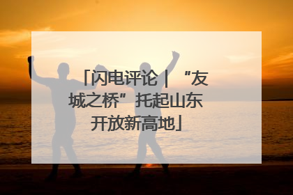 闪电评论｜“友城之桥”托起山东开放新高地
