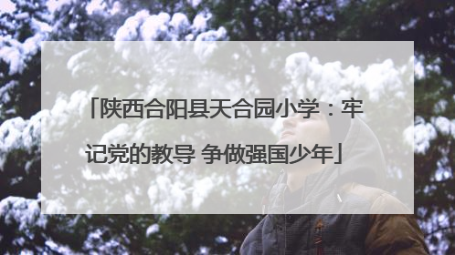 陕西合阳县天合园小学：牢记党的教导 争做强国少年