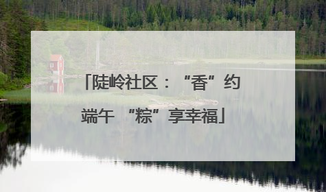 陡岭社区：“香”约端午 “粽”享幸福