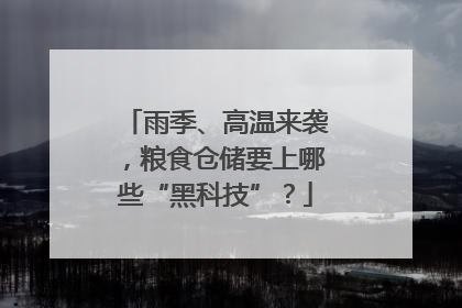 雨季、高温来袭，粮食仓储要上哪些“黑科技”？