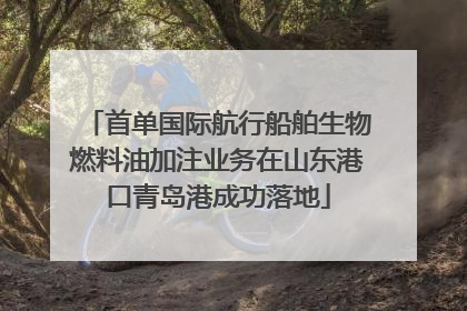 首单国际航行船舶生物燃料油加注业务在山东港口青岛港成功落地