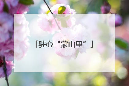驻心“蒙山里”