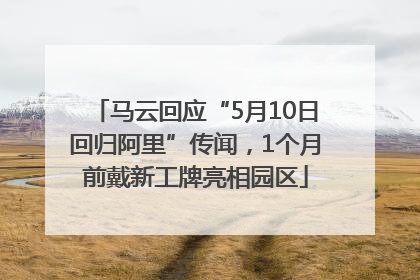 马云回应“5月10日回归阿里”传闻，1个月前戴新工牌亮相园区