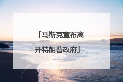 马斯克宣布离开特朗普政府