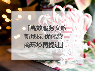 高效服务文旅新地标 优化营商环境再提速