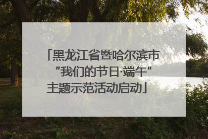 黑龙江省暨哈尔滨市“我们的节日·端午”主题示范活动启动