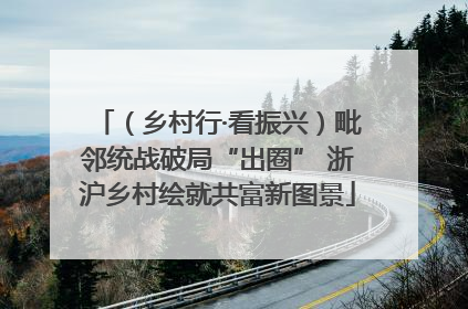 （乡村行·看振兴）毗邻统战破局“出圈” 浙沪乡村绘就共富新图景