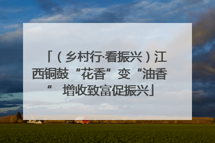 （乡村行·看振兴）江西铜鼓“花香”变“油香” 增收致富促振兴