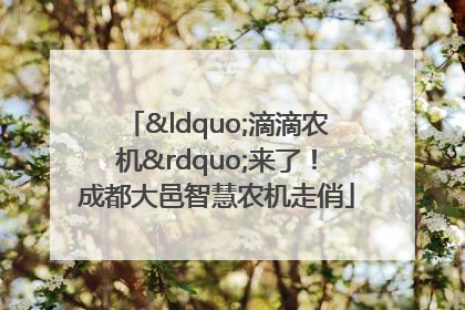 “滴滴农机”来了！成都大邑智慧农机走俏