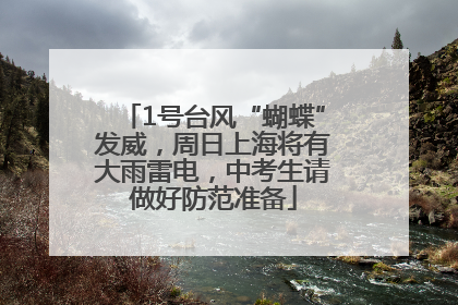 1号台风“蝴蝶”发威，周日上海将有大雨雷电，中考生请做好防范准备