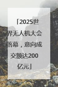 2025世界无人机大会落幕，意向成交额达200亿元