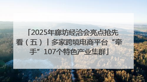 2025年廊坊经洽会亮点抢先看（五）丨多家跨境电商平台“牵手”107个特色产业集群