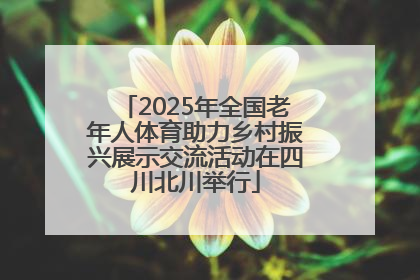 2025年全国老年人体育助力乡村振兴展示交流活动在四川北川举行