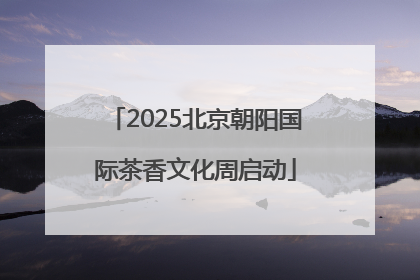 2025北京朝阳国际茶香文化周启动