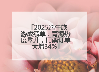 2025端午旅游成绩单：青海热度攀升，门票订单大增34%