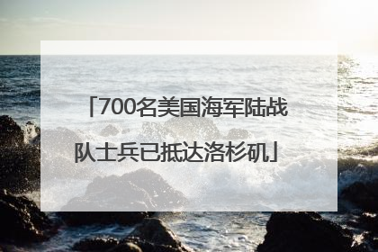 700名美国海军陆战队士兵已抵达洛杉矶