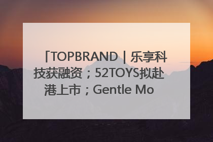 TOPBRAND｜乐享科技获融资；52TOYS拟赴港上市；Gentle Monster合作谷歌；Valentino传播官离职